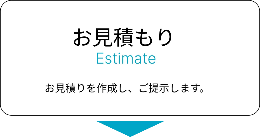 お見積もりを作成し、ご掲示します。